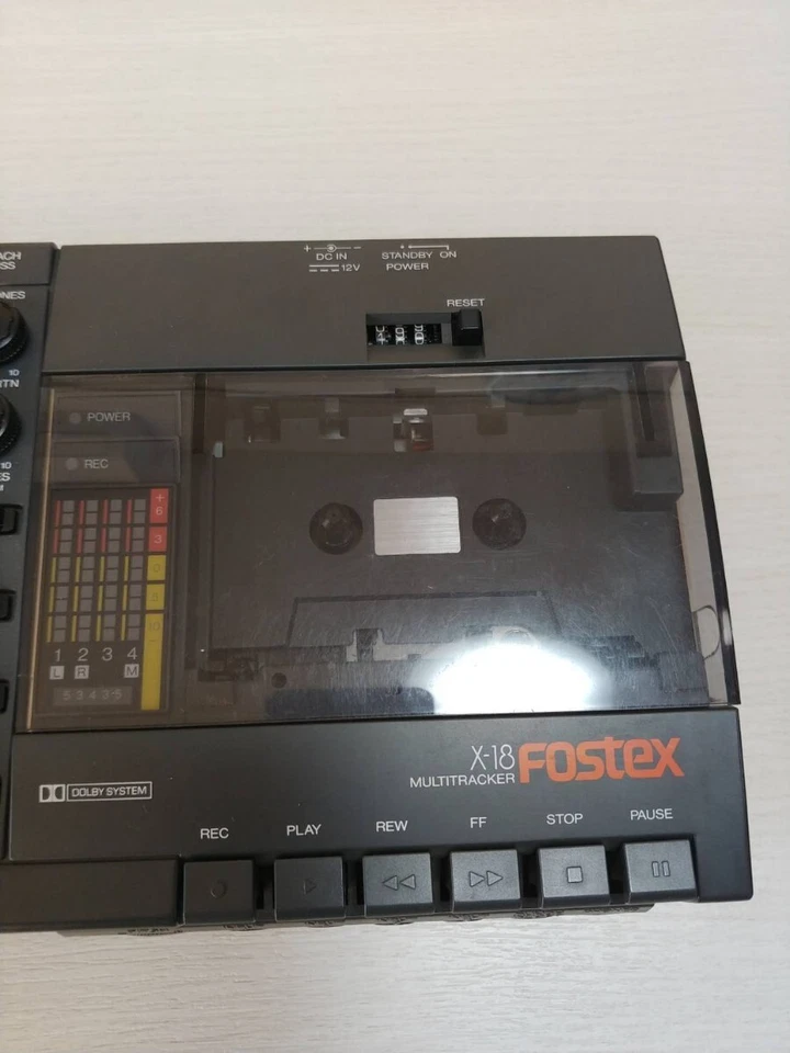 Fostex X-18 4-Track Multitrack Cassette Recorder Portable MTR Black Junk - Image 4 of 4