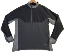 Nike Sphere Dri-FIT Pullover Jacket Large Black Gray Half Zip Running Pockets