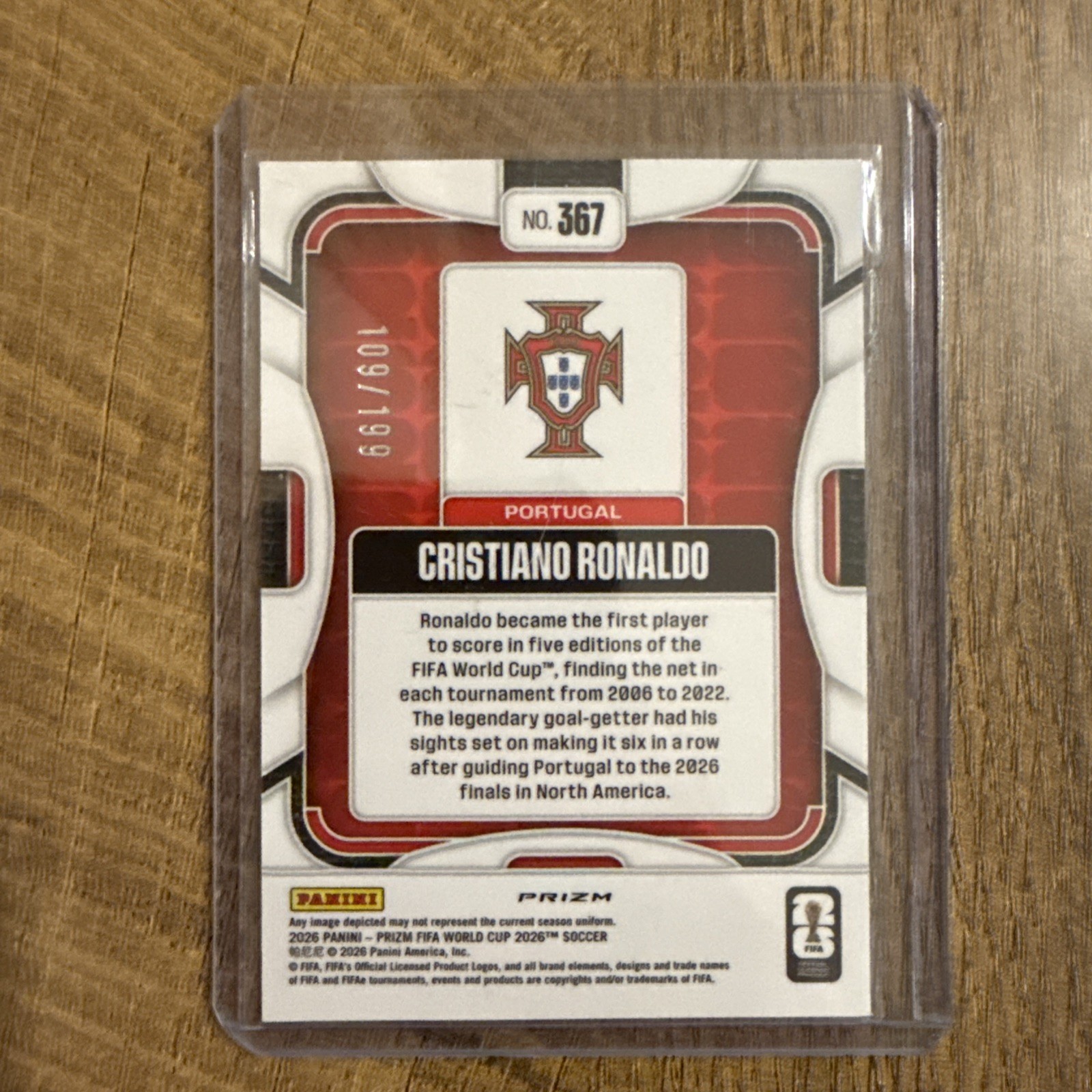 2026 Panini Prizm World Cup #367 Cristiano Ronaldo Fuchsia Pink Disco /199 view 2