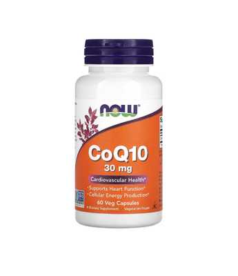 NOW Foods, CoQ10, 30 mg, 60 pflanzliche Kapseln