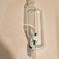 Chemglass 60 mL 14/20 Straight Connector Glass Adapter for Biological Laboratory