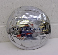 Vintage Chrome Chevrolet Hubcap Dog Dish Early 1940s Vintage Chrome Chevrolet Hubcap Dog Dish Early 1940s
