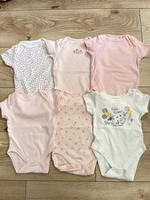 Baby Girls NEXT 0-3 Months Short Sleeve Vest Bundle Pink Flowers Peter Rabbit