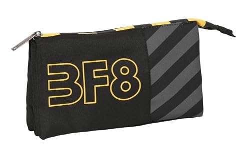 Blackfit8 Zone   Triple Pencil Case, Recyclable Fabric, Children's Pencil Case