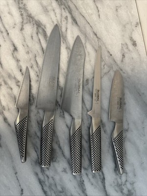 Global Knives G-4 G-2 GS-5 GS-3 G 21 GS-37 - Yoshikin Cromova 18- Japan Set Of 5