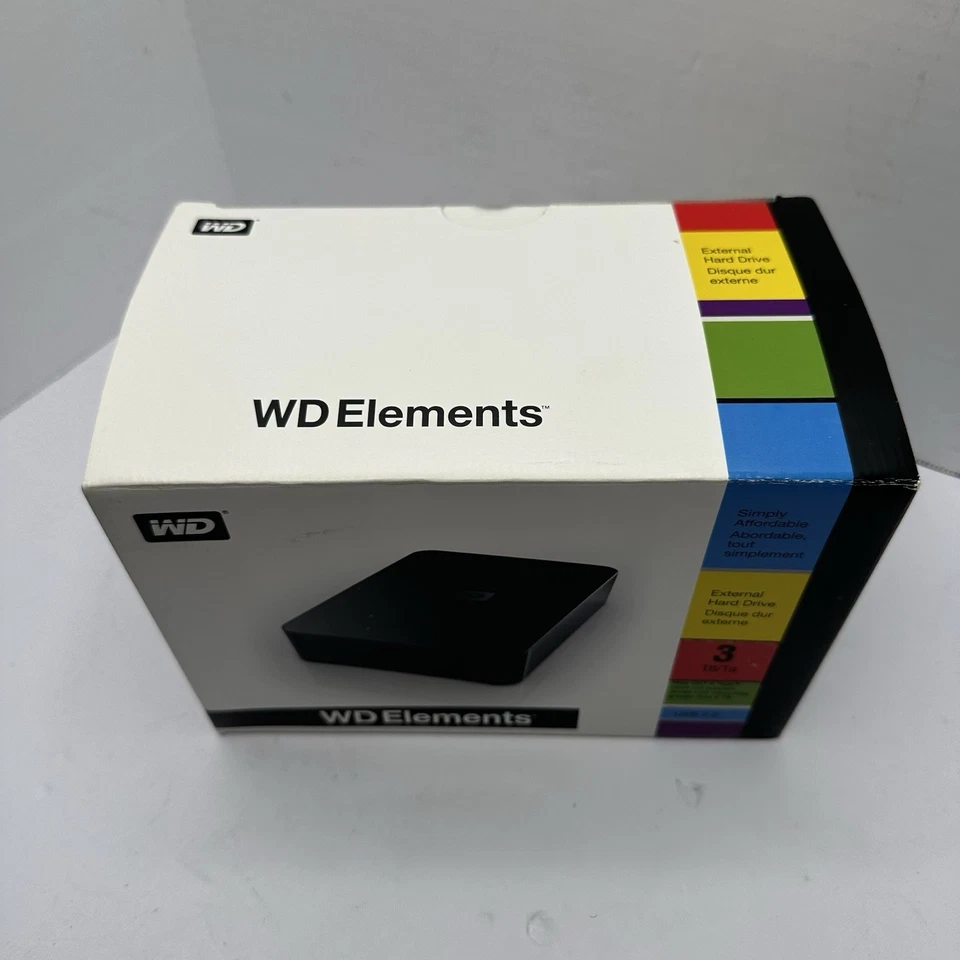 Western Digital Elements 3TB MODEL:WDBAAU0030HBK-NESN New Open Box - Image 3 of 4