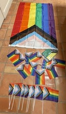 Pride Rainbow Flags Lot LGBTQ 2 5X3 10 Mini Flags Banner 10 Hand Held