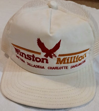 VTG Winston Million NASCAR Trucker Hat Snapback Eagle Mesh Cap USA