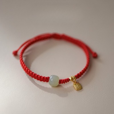 Red Hand Woven Red String Lucky Pendant Bracelet Couple Bracelet Birthday Gift