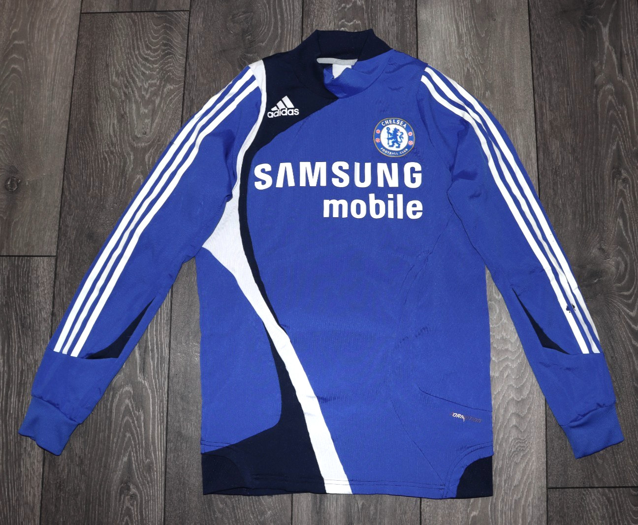 CHELSEA 2007 2008 ADIDAS FORMOTION TRAINING TOP VINTAGE LONGSLEEVE MENS SMALL