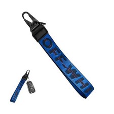 Car Keychain, Fabric Keychain Wrist Lanyard, Key Ring for Cars Keys Blue