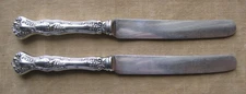 Pair of 9.75" Dinner Knives, 1847 Rogers Bros. VINTAGE GRAPE