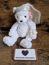 Ty Beanie Babies Bride Bear The Wedding Bear with Tags Soft Toy Teddy Plush