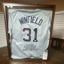 Dave Winfield Autographed Framed MLB Jersey  (JSA) shadow  box not included