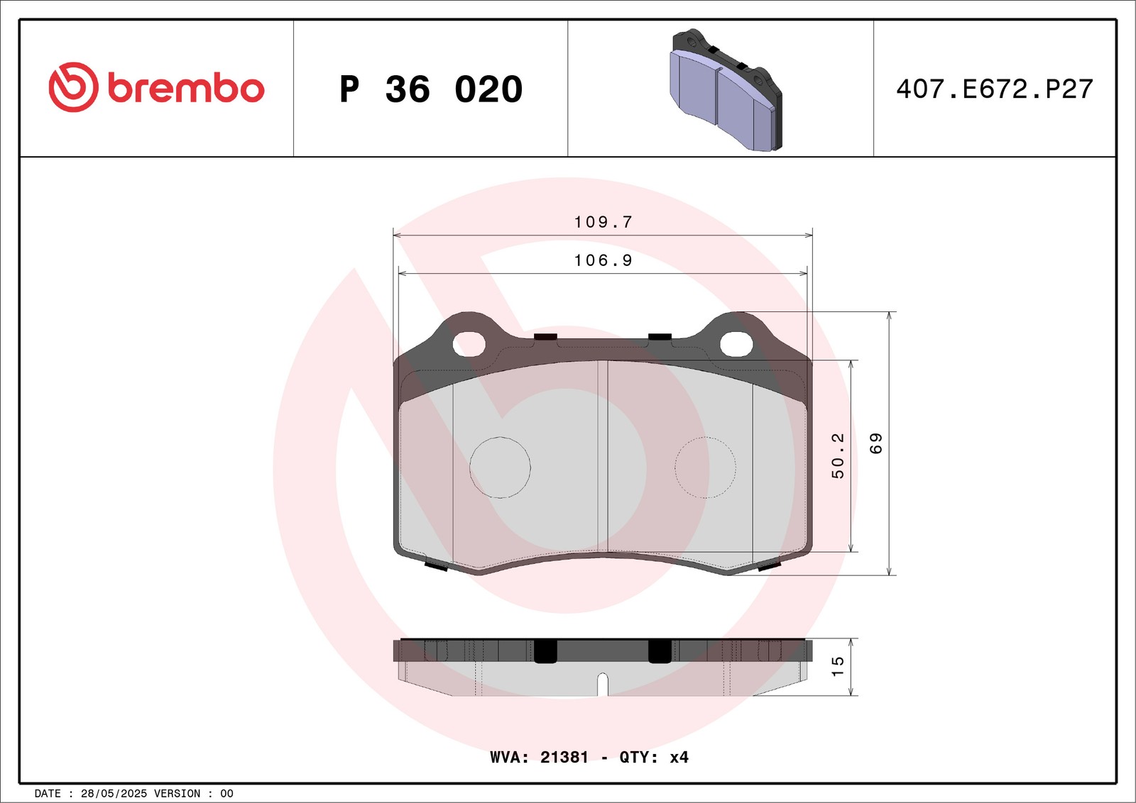 Brake Pads Set fits DAIMLER XJ X30 4.0 Rear 97 to 03 Brembo JLM21282 Quality New - Image 41