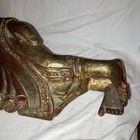 Vintage Reclining Wooden Buddha Statue 16” Long — photo 5