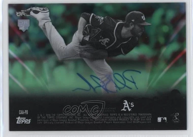 2018 Topps Clearly Authentic Green /99 Paul Blackburn #CAA-PB Rookie Auto RC - Image 2 of 2