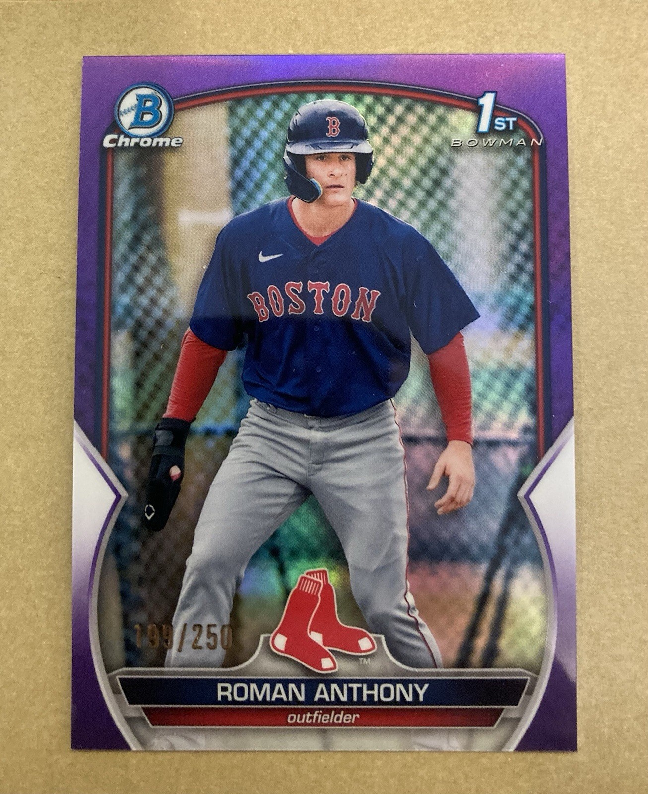 2023 Bowman - Chrome Prospects Roman Anthony #BCP-71 Purple Refractor /250 (RC)