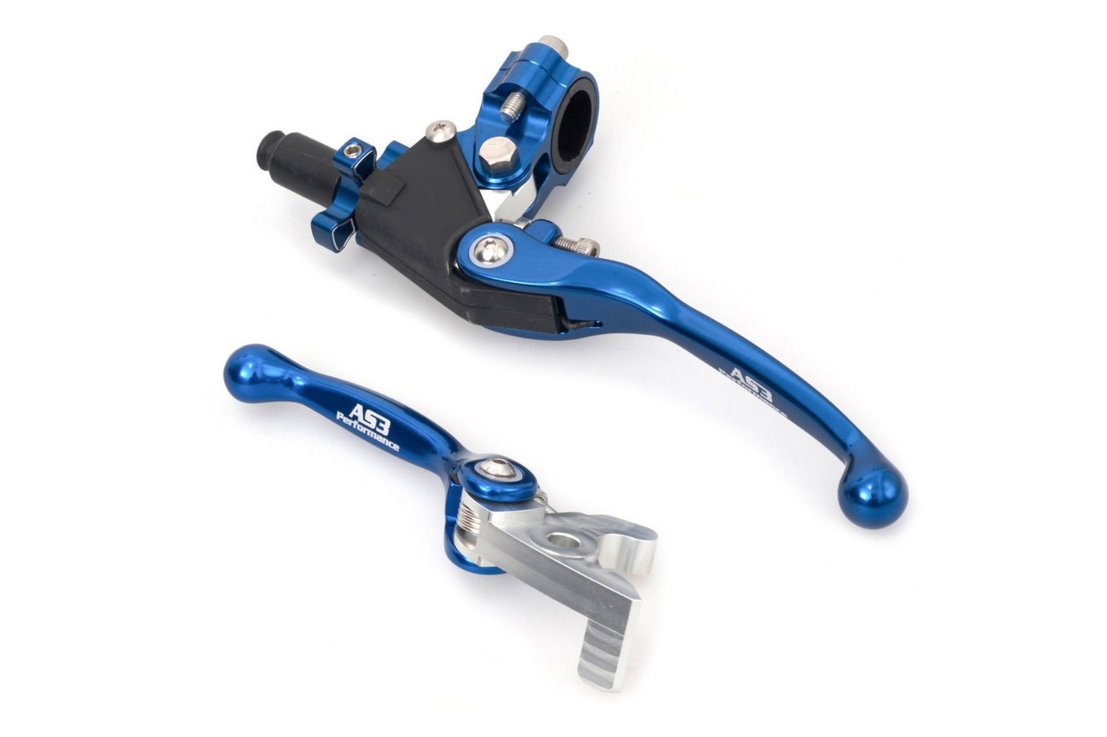 AS3 FRONT BRAKE & CLUTCH LEVERS BLUE for SUZUKI LTZ 250 400 04-16 LTR 450 06-16
