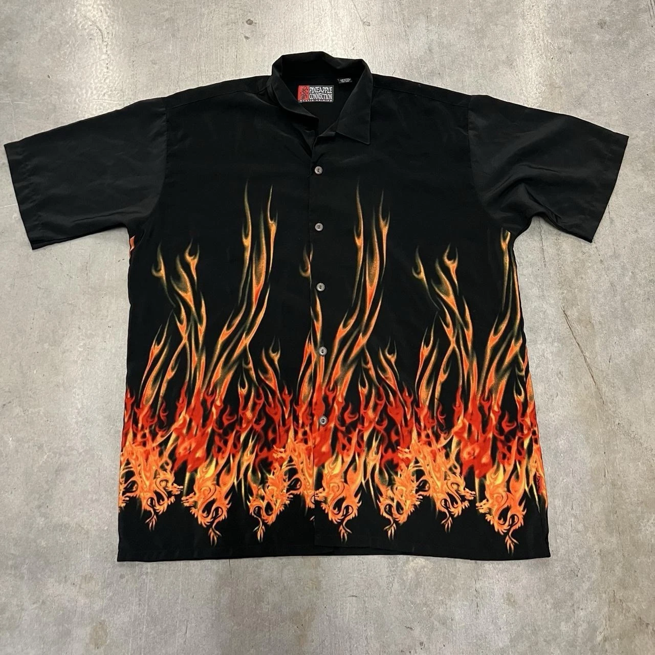 Men's Hawaiian Shirt Pineapple Connection, Short Sleeve, XL, Vintage Y2K