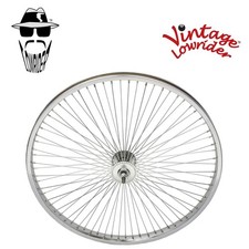 Vintage Lowrider 24 Steel Front Wheel 72 Spoke 14g Chrome