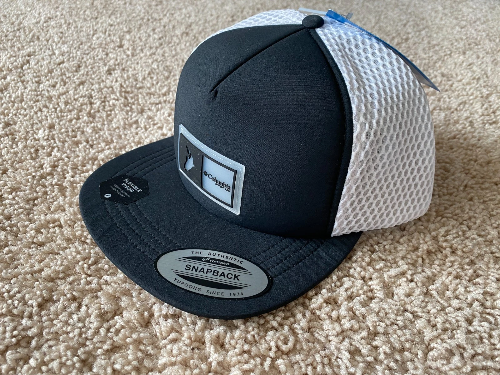 Columbia PFG Flex Visor Flat Brim Snapback Cap