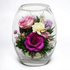 Fiora Flower  Long Lasting Real Roses in a Sealed Vase  Lasts up to 5 Years...