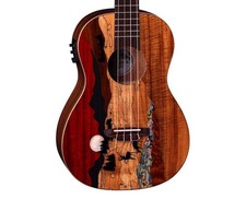 Luna Vista Deer Baritone Ukulele w/Preamp Bag - Open Box