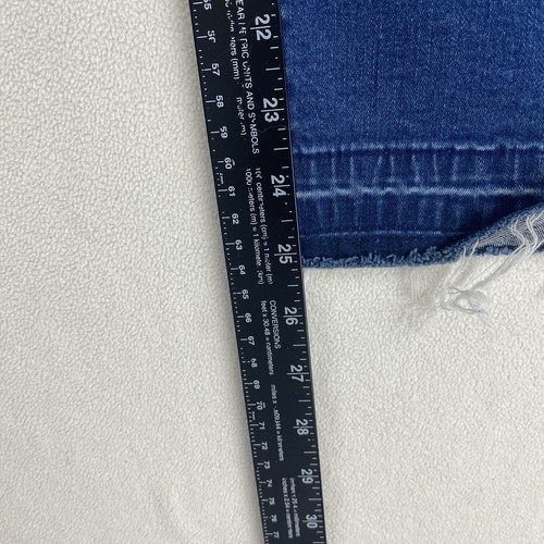 Wide Leg Crop Jeans Women’s 6 Kaari Blue Raw Hem Boho Festival Indie Y2K Denim - Picture 6 of 15