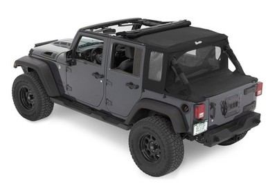 Bestop 80103-17 Halftop Soft Top Conversion Kit For 2007-2017 Jeep Wrangler