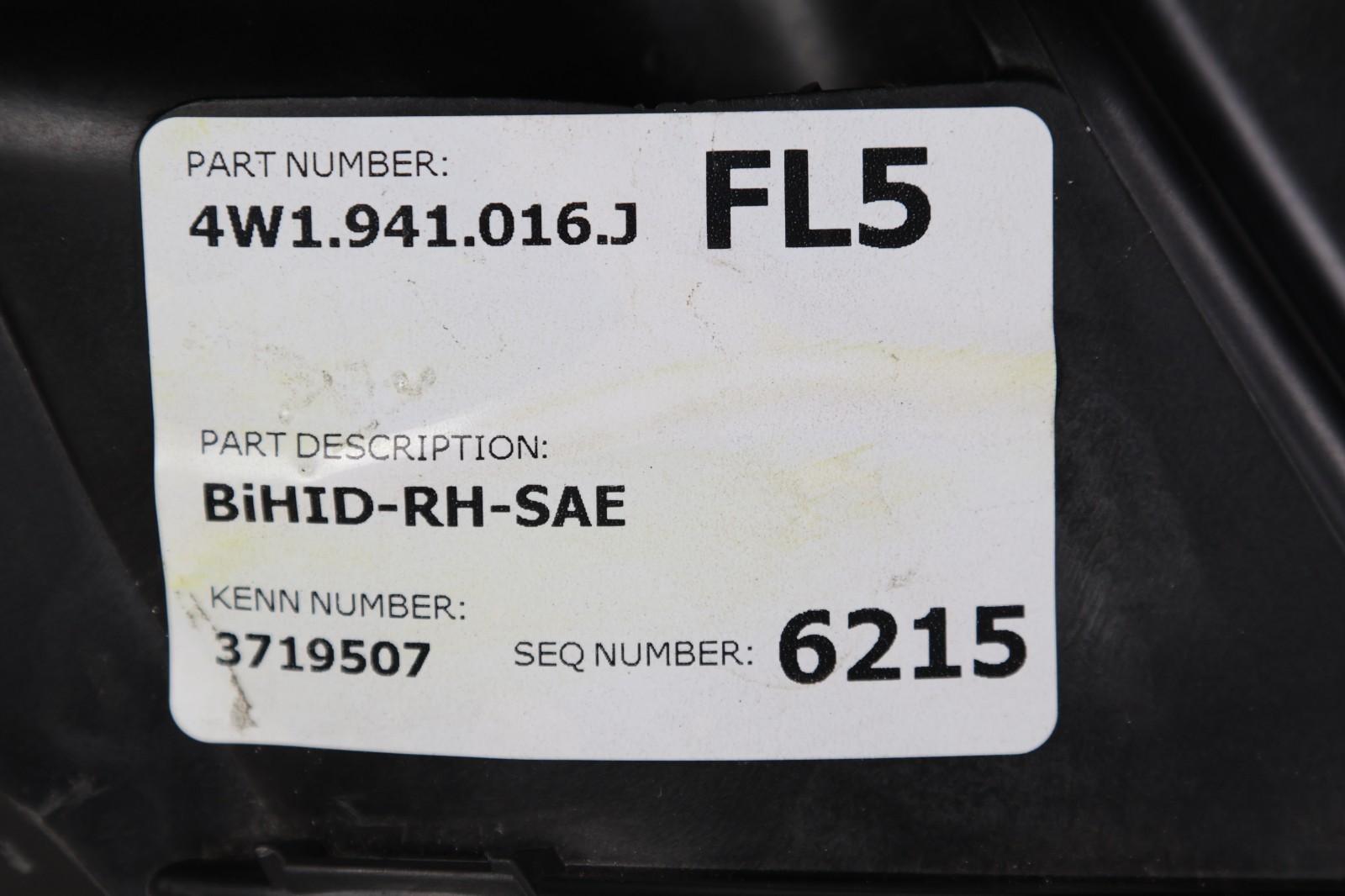 OEM 2014-2018 Bentley Flying Spur Headlight Xenon HID RH Right Passenger Side