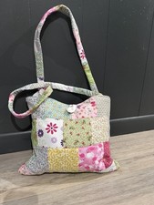 handmade patchwork quilted tote bag