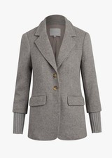 NEW AUTH Favorite Daughter THE CITY BLAZER FROST GRAY XSSXLXXL