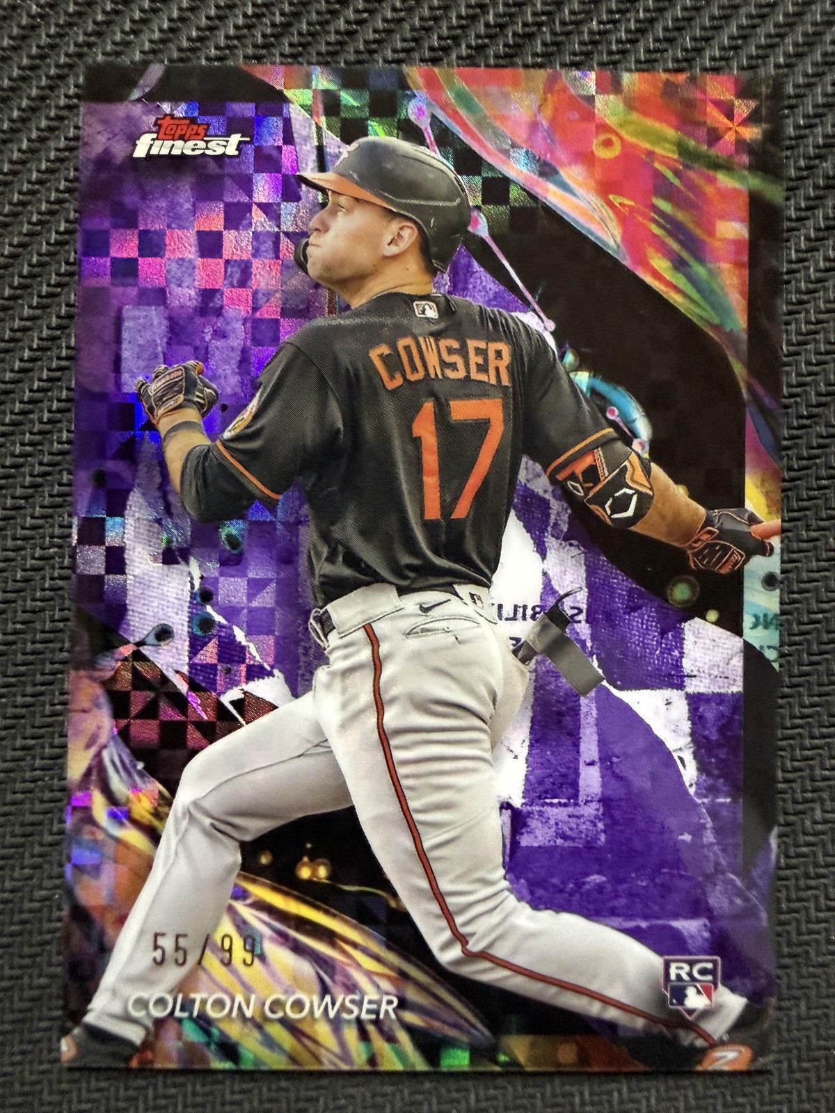 2024 Finest #111 Colton Cowser Purple Checkerboard Refractors #/99