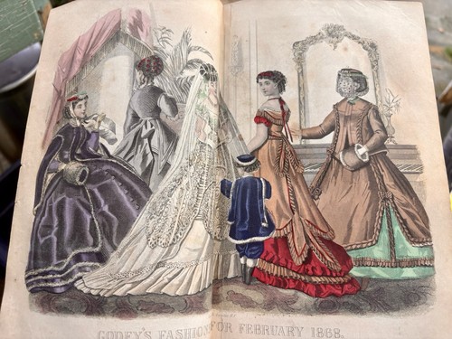 1864-68 Godey’s Fashion Magazine Leatherbound Book - Bild 18 von 18