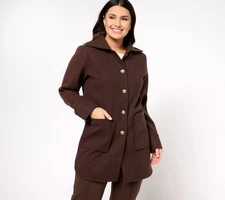 Encore by Idina Menzel Women's Jacket Sz M Indina Double Face Blk/Blue A606740