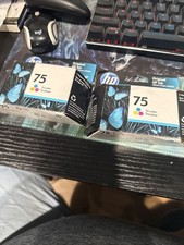 4 Pk Hp 75 Original Tri-Color Ink Cartridge Hewlett Packard 3 Exp 25 1 July 22