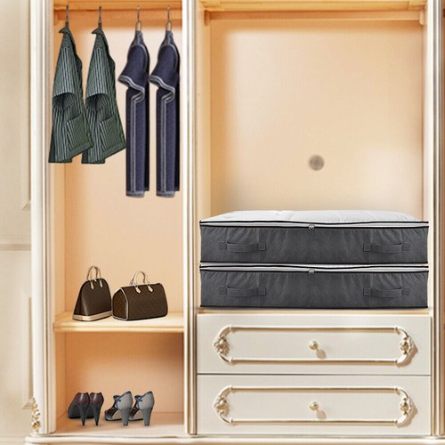 2PCS Underbed Storage Bag Organizer 90L Large Capacity Storage Box with Handle - Picture 12 of 17