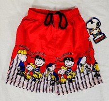 Snoopy Swimwear Vintage Boys Peanuts Swim Shorts Sz 6 NWT Baseball All Stars 