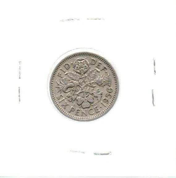 1956 UK Great Britain Queen Elizabeth II SIXPENCE as pictured - Image 2 of 4