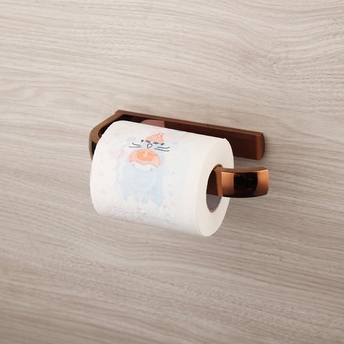 Multi-Functional Rose Gold Alloy Bathroom Accessory Towel Rack Toilet Towel Rod - Picture 72 of 119