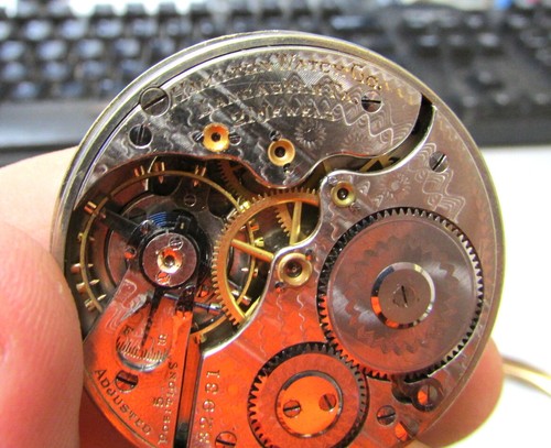 Reloj Bolsillo Hamilton Vintage 21 Joyas 5 Posiciones Oro 10K Relleno, No Funciona - Imagen 3 de 16