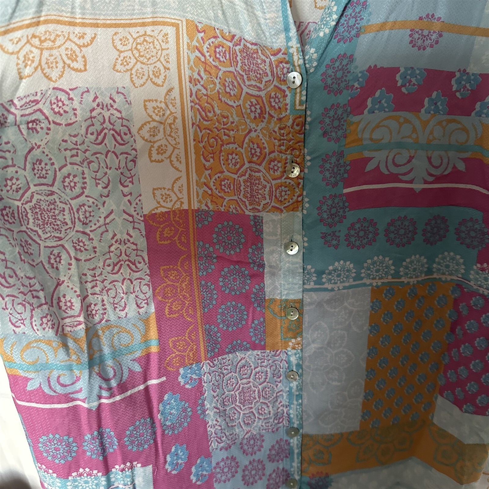 J. Jill patchwork sleeveless button down collarle… - image 5