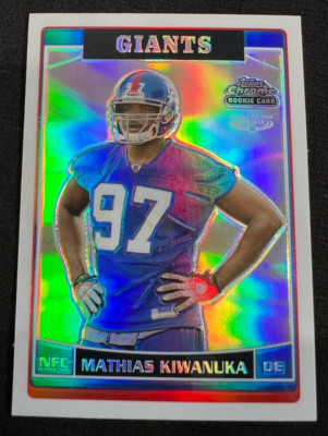 MATHIAS KIWANUKA Giants 2006 Topps Chrome Refractor #180 NFL