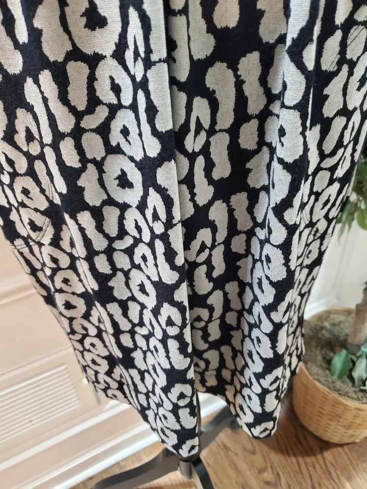 Johnny Martin женщин черный полиэстер декольте короткий рукав колена платье M - Изображение 4 из 4