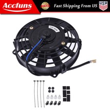 7 Inch Universal Slim Fan Push Pull Electric Radiator Cooling 12v Mount Kit