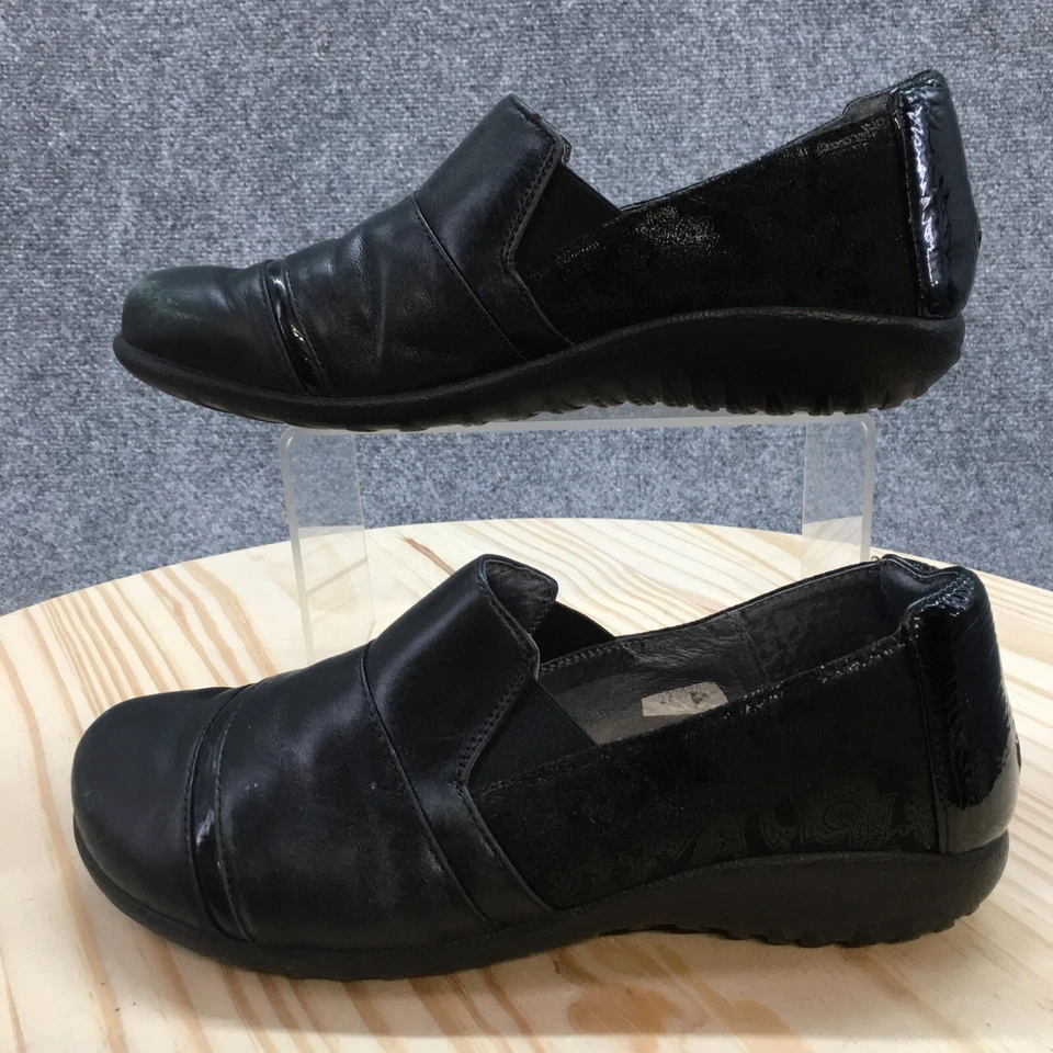 Zapatos Naot para mujer 39 Miro informales cómodos sin cordones mocasines planos de cuero negro Foto 2 de 4
