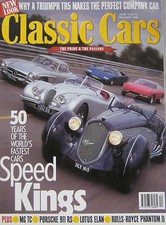 Classic Cars 12/1996 featuring Lamborghini, Ferrari, Jaguar, Triumph, MG, Lotus