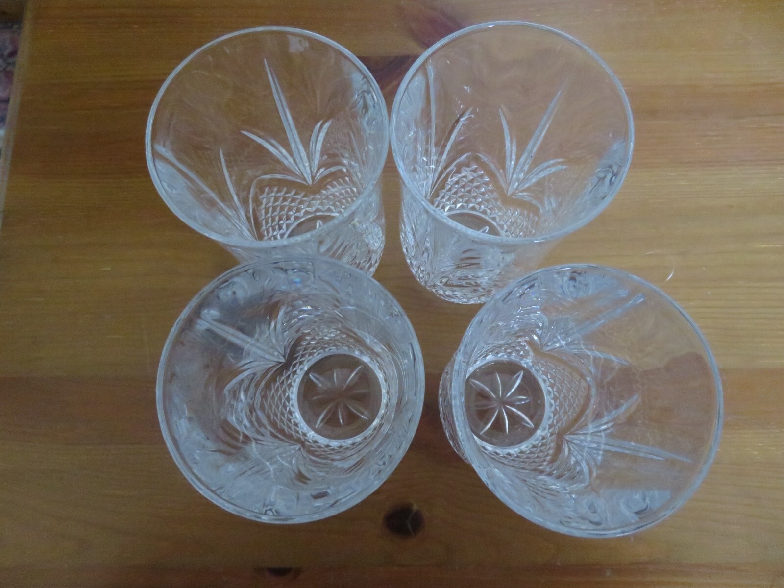 Set of 4 vintage retro lead crystal cut tumblers eBay