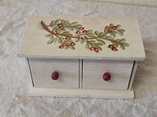 Petite étagère en bois 19 x 10 cm avec 2 tiroirs